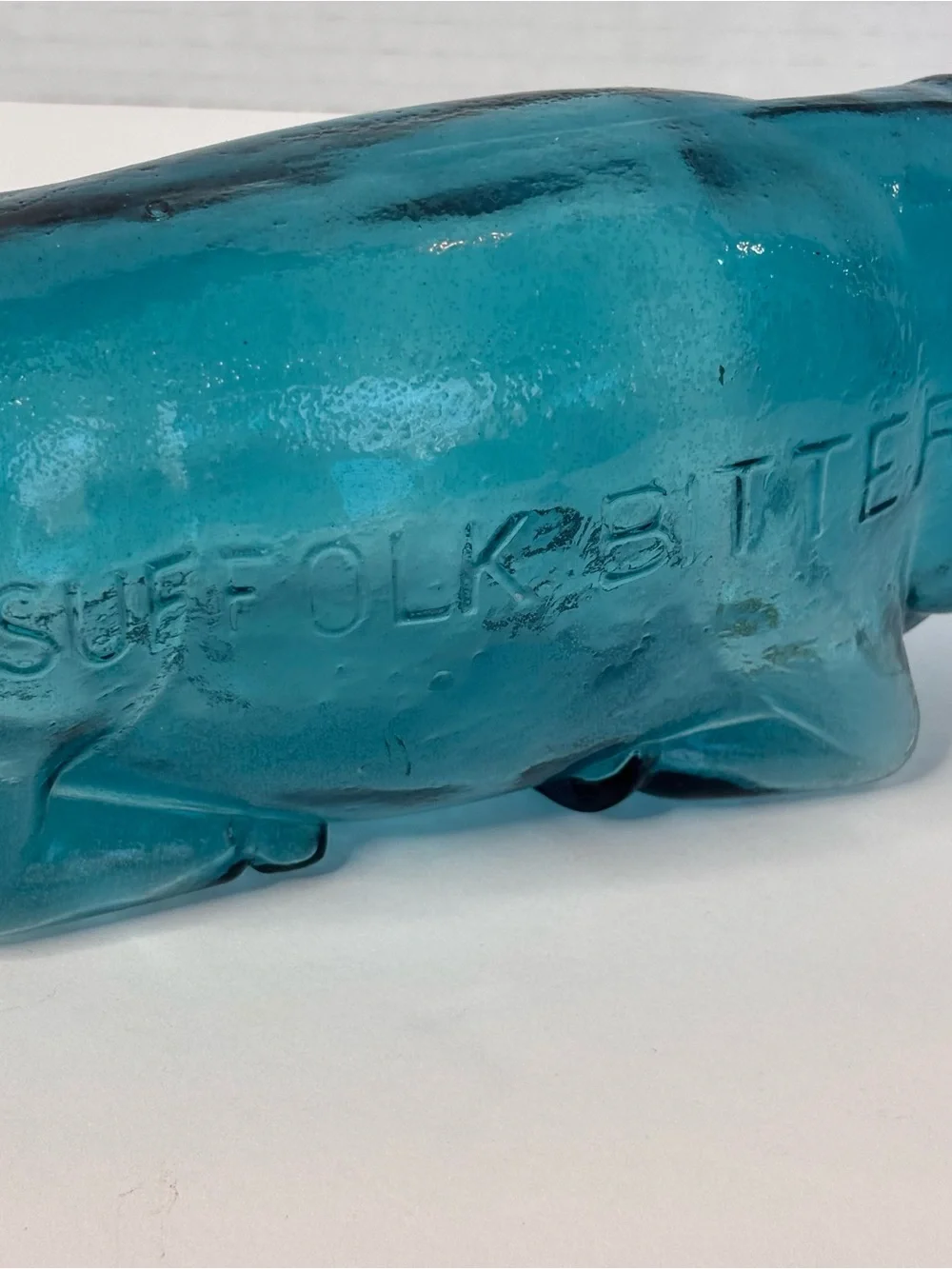 Vintage Suffolk Bitters Blue Pig Form Bottle - Picture 2 of 13